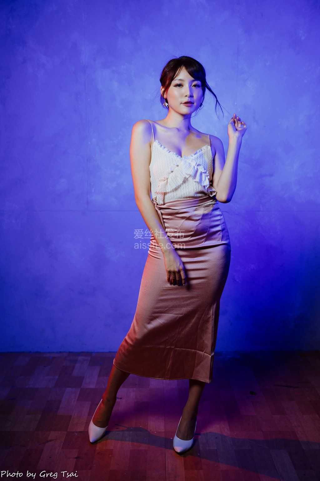 精选模拍作品 NO.245 Ashley 粉紅長裙高跟