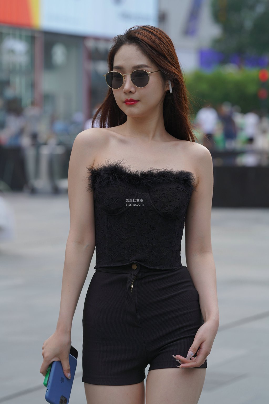 精选街拍作品 NO.2328 短靴短裤搭配