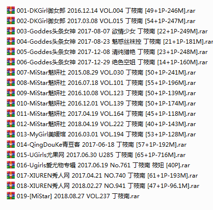 嫩模 丁筱南 写真19套图，大小3.62G